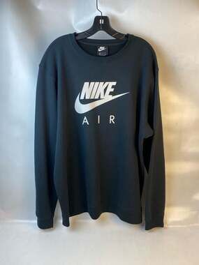Nike Air Sportswear Fleece Crewneck Sweatshirt Black/White